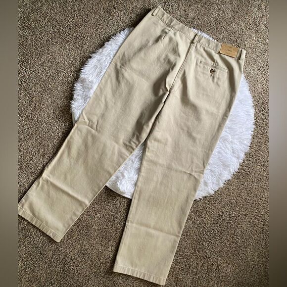 L.L. Bean Khaki Pants Classic Fit Cotton New Womens Size 14 - Picture 2 of 10